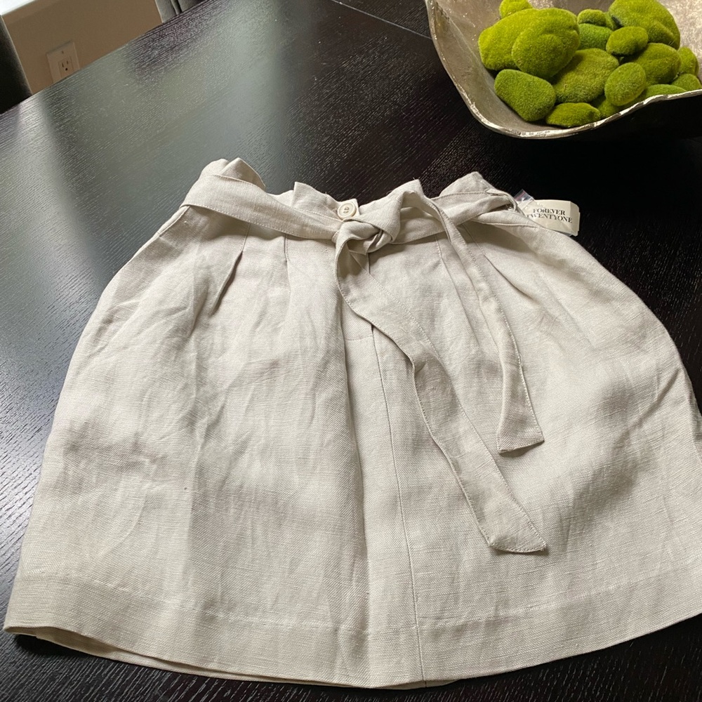 Linen Paperbag Skirt